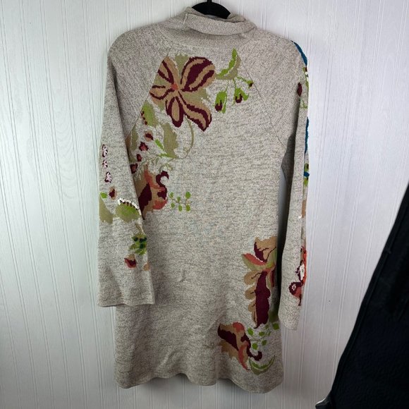 Anthropologie Knitted and Knotted Floral Turtleneck dress size‎ Small - Picture 2 of 7